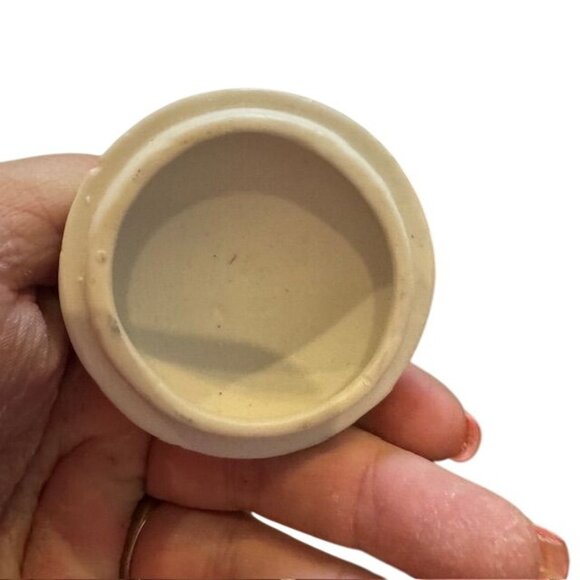 Vintage Ceramic Easter Egg Trinket Box With Yellow Chick & Floral Accents - Picture 7 of 10